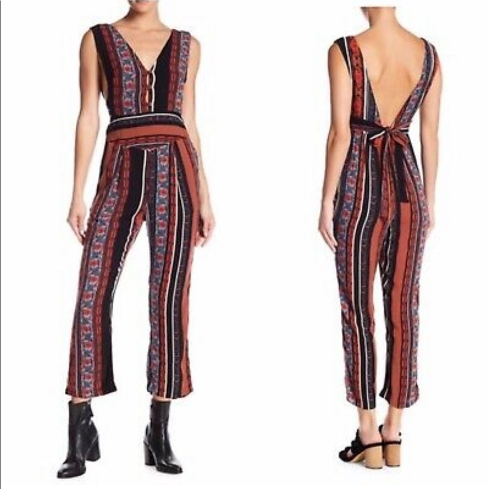 Free People All Shook Up Jumpsuit size 4 EUC
